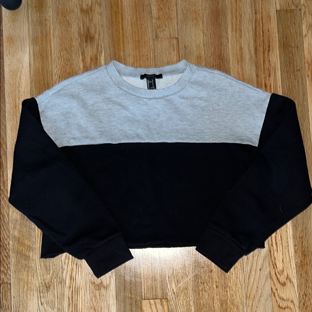 Colorblock Cropped Sweatshirt